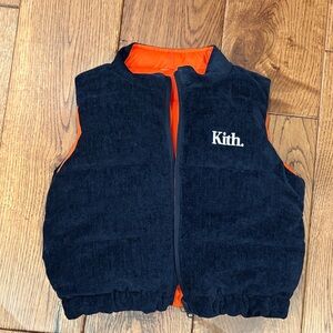 Kith Kids Navy and Orange Puffer Vest. Perfect condition.
